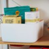 Plastic storage basket