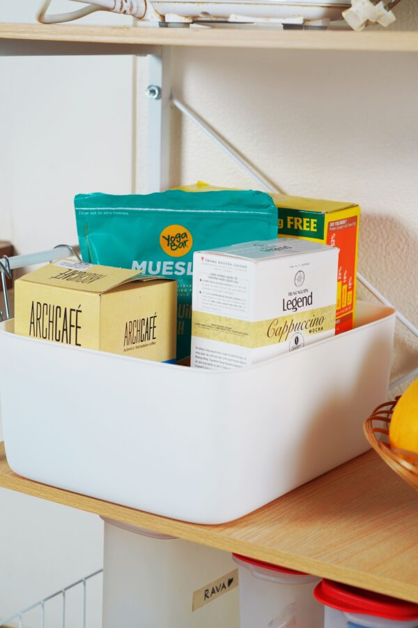 plastic storage basket