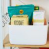 plastic storage basket