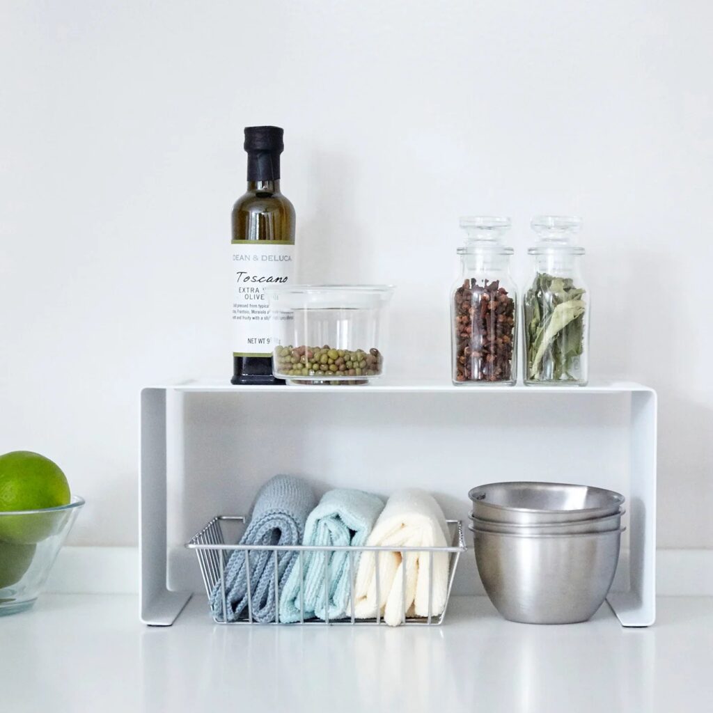 Table Riser Shelf Riser Shelf for Kitchen & Cabinets – Maximize Storage Space!