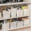 Storage basket with wheels
